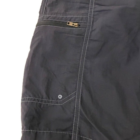 Columbia SWIM TRUNKS Bathing Suit Men's Size S Navy Blue Packable Belted Shorts - Picture 4 of 7